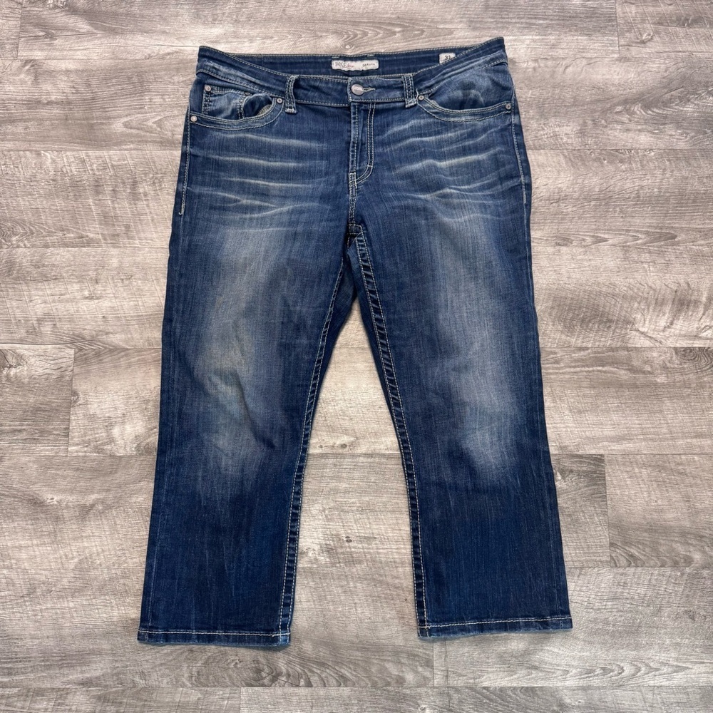 BKE Dakota Crop Capri Jean Stretch Mid Rise Medium Wash Womens Sz. 31